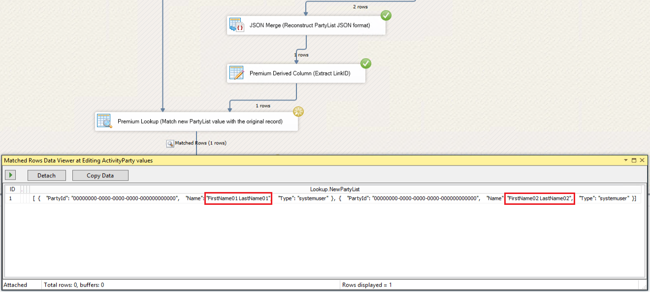 Visual Studio Complete Data Flow Design with new JSON